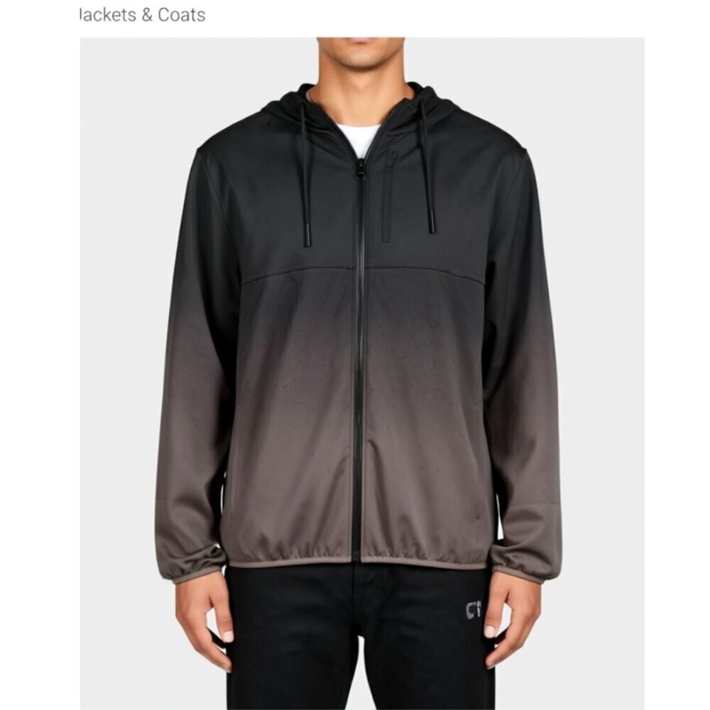 Berkley Jensen Knit Full Zip Hoodie, 4-way stretch Size Medium NWT